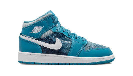 Jordan 1 Mid Washed Denim (Youth)