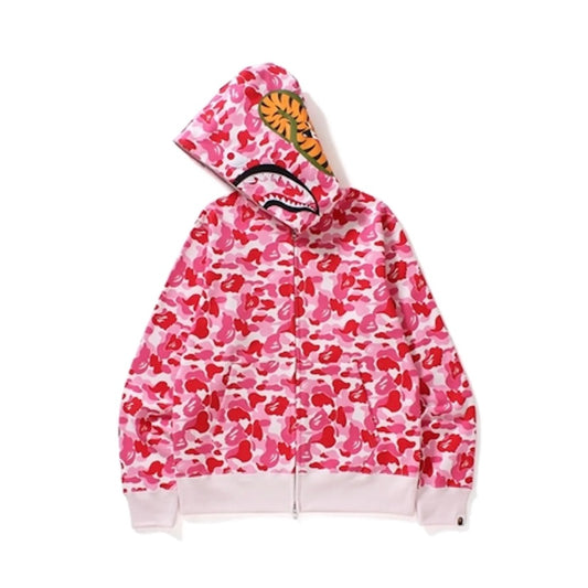 Bape ABC Shark Full Zip Hoodie Pink