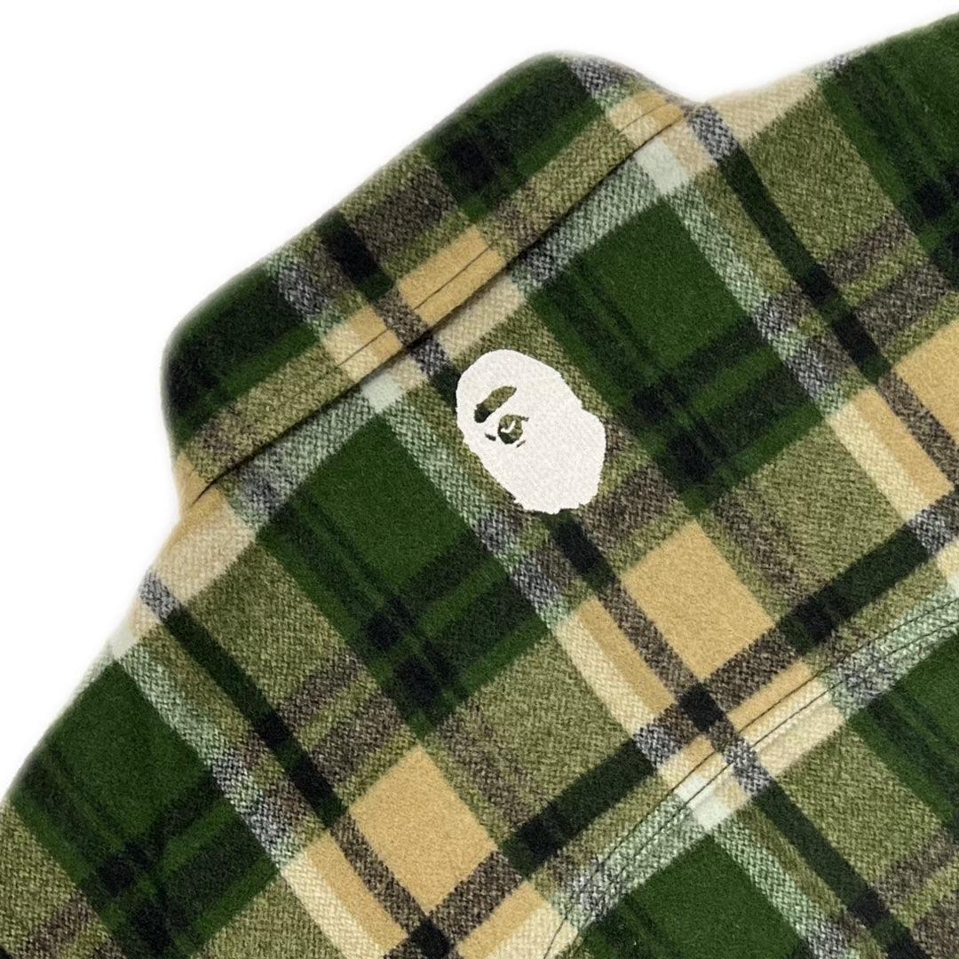 Bape Flannel Shirt Olivedrab