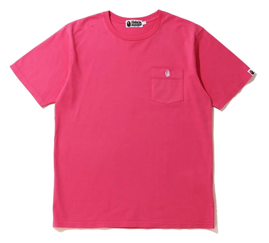 Bape One Point Pocket Overdye Tee Pink