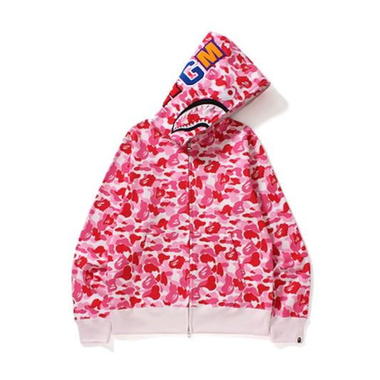 Bape ABC Shark Full Zip Hoodie Pink