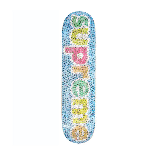 Supreme Candy Hearts Skateboard Deck Blue