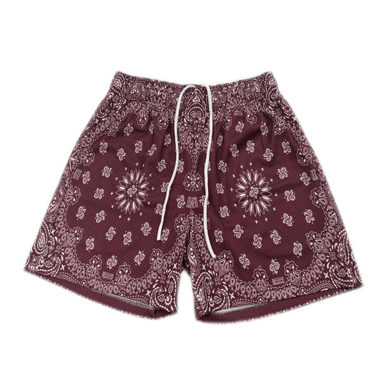 Bravest Studios Burgundy Paisley Shorts