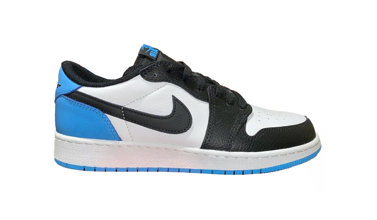 Jordan 1 Retro Low  OG Black Dark Powder Blue (Youth)