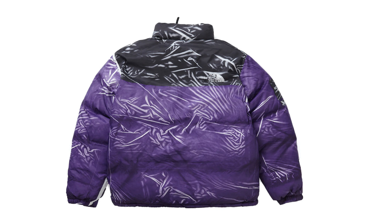 Supreme The North Face Printed Nuptse Trompe L'oeil Jacket Purple