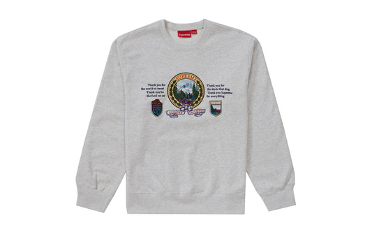 Supreme Mountain Crewneck Ash Grey