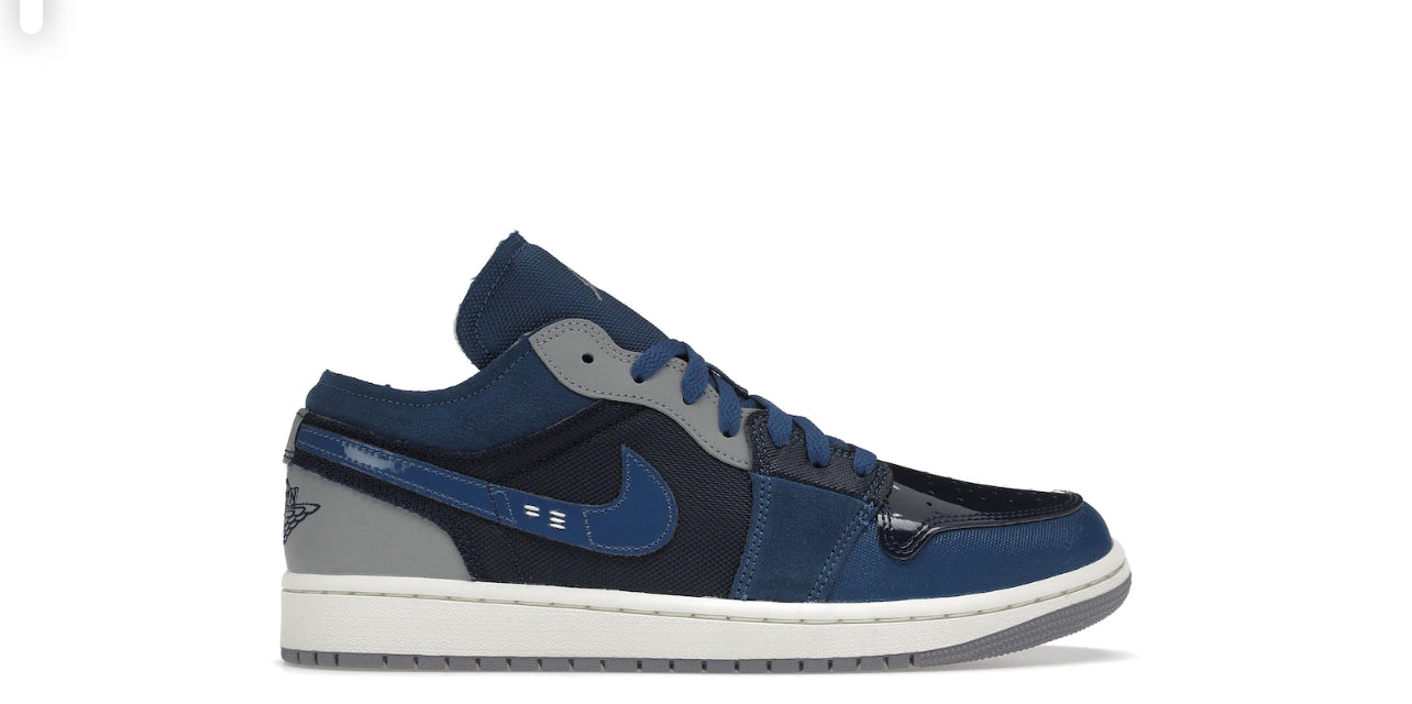 Jordan 1 Low SE Craft Obsidian French Blue Ashen Slate White