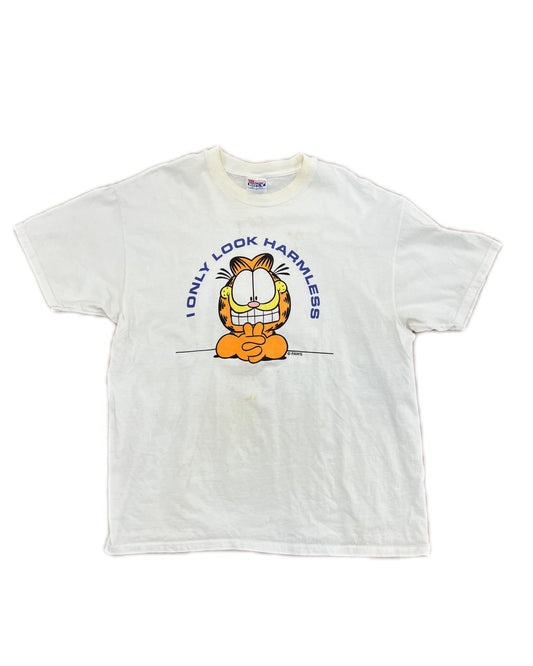 I Only Look Harmless Vintage Tee White