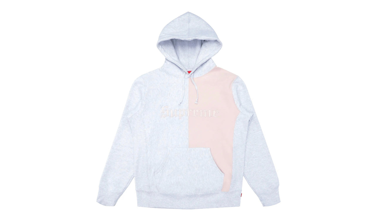 Supreme Split Old English Hooded Sweatshirt Ash Grey