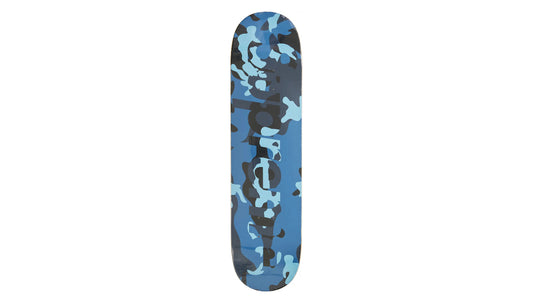 Supreme Camo Logo Skateboard Deck Blue Camo