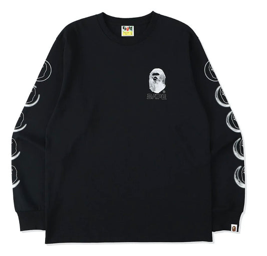 Bape Ape Head Moon L/S Tee Black