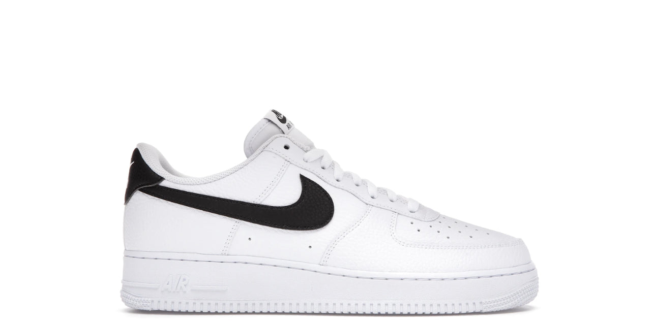 Nike Air Force 1 Low 07’ White Black Pebbled Leather (Men’s)