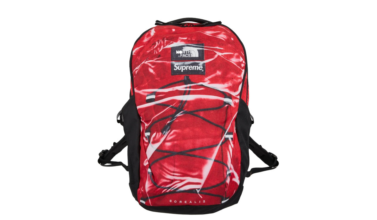 Supreme The North Face Printed Borealis Trompe L'oeil Backpack Red