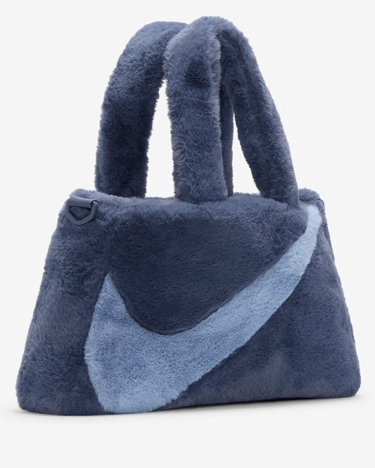 Nike Faux Fur Tote Bag Blue