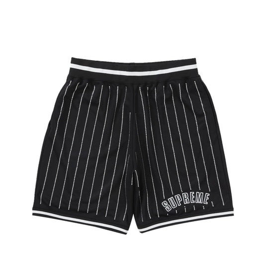 Supreme Rhinestone Stripe Basketball Shorts Black
