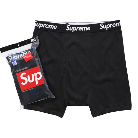 Supreme Hanes Boxer Briefs (4 Pack) Black