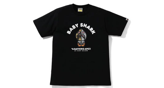 Bape Baby Milo Shark College Tee Black/Grey