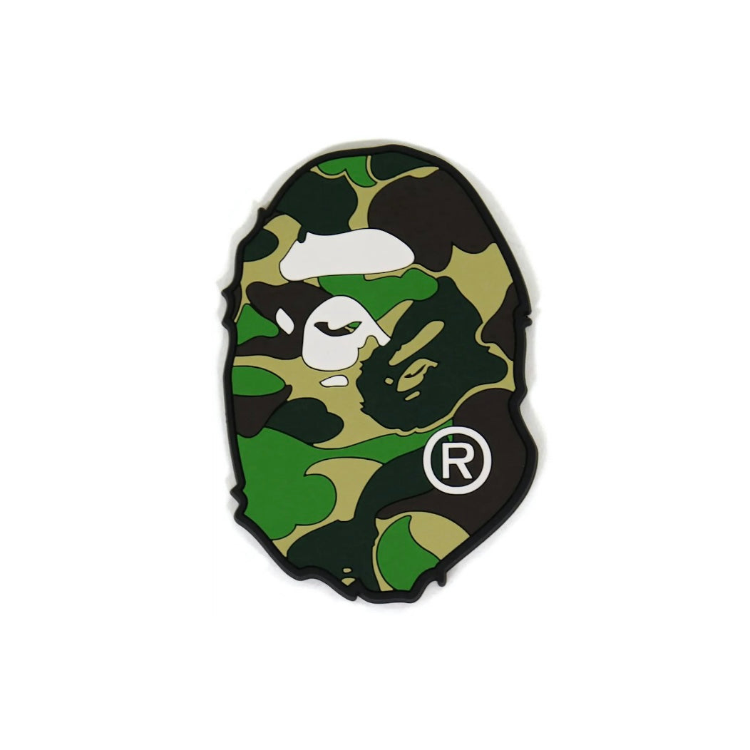 Bape ABC Camo Ape Head Rubber Coaster Green