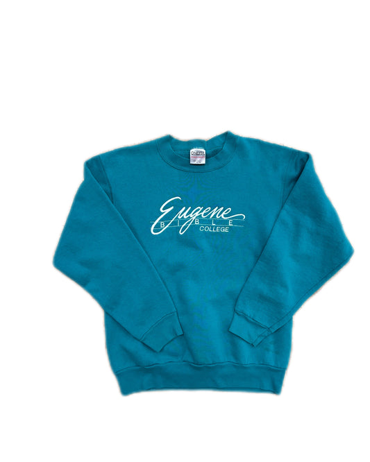 Eugene Bible College Vintage Crewneck Teal