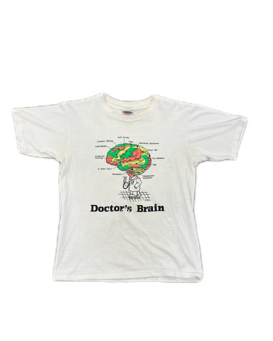 Doctors Brain Vintage Tee White