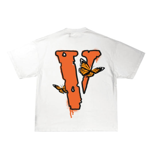 Juice Wrld x Vlone Butterfly Tee White