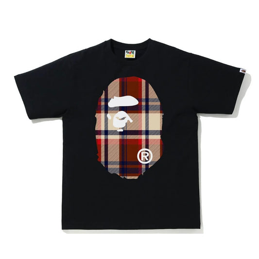 Bape Check Big Ape Head Black/Red