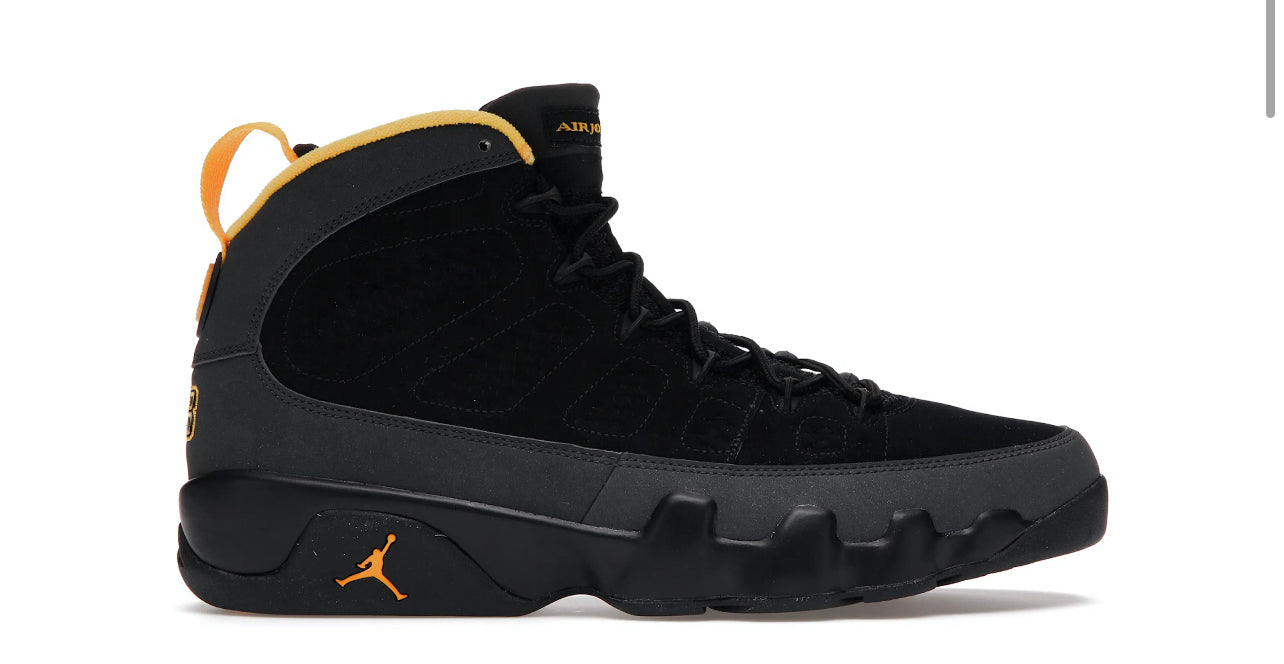 Jordan 9 Retro Dark Charcoal University Gold (Men’s)