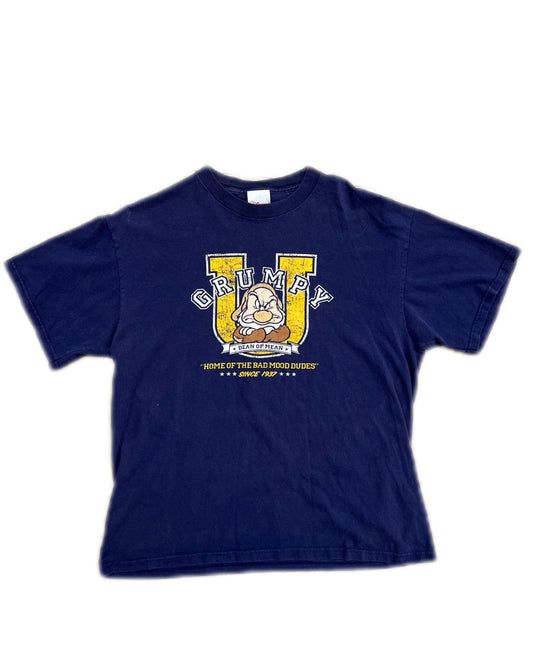 Disney Grumpy Vintage Tee Navy Blue