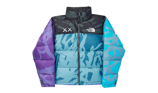 KAWS × The North Face Retro 1996 Nuptse Jacket Monterey Blue Nuptse Print