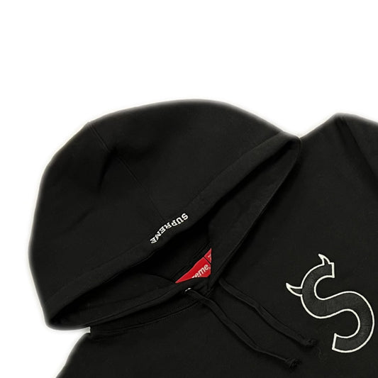 Supreme S Logo Hooded Sweatshirt Black