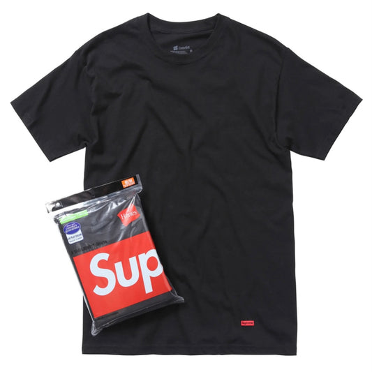 Supreme Hanes Tagless Tees (3 Pack) Black