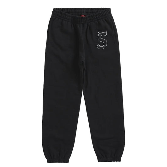Supreme S Logo Sweatpants Black