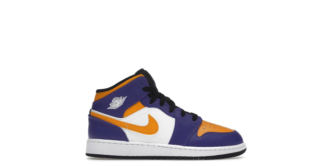 Jordan 1 Mid Lakers (Youth)