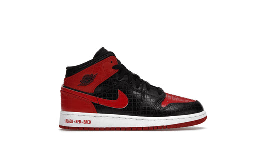 Jordan 1 Mid Bred Text (Youth)