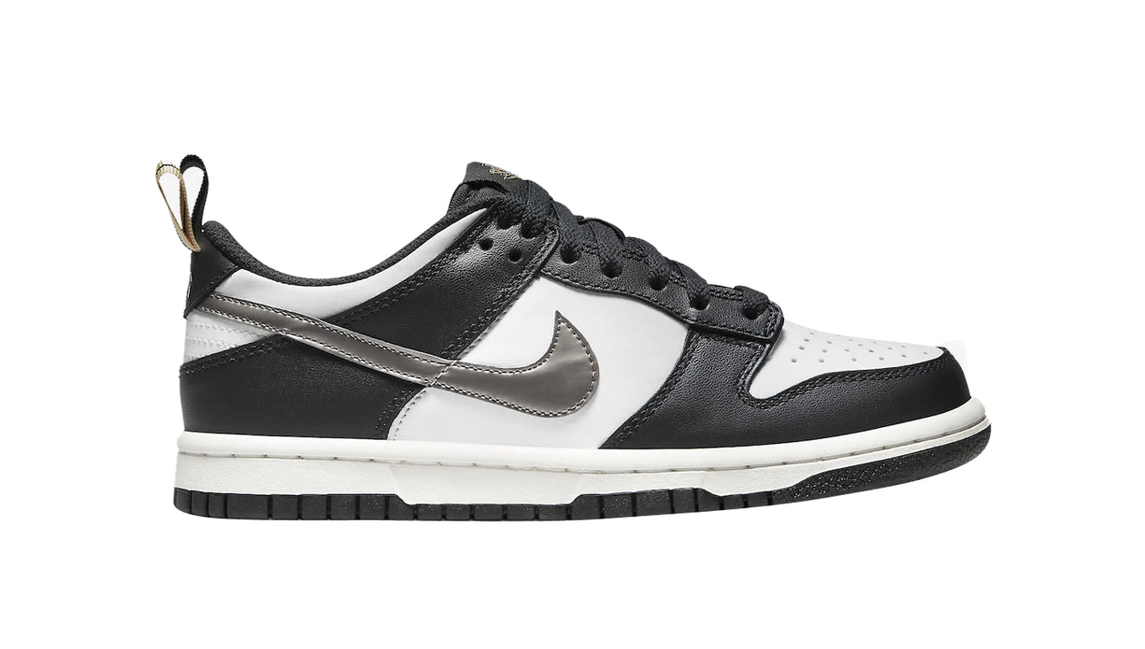 Nike Dunk Low Black Metallic White (Youth)