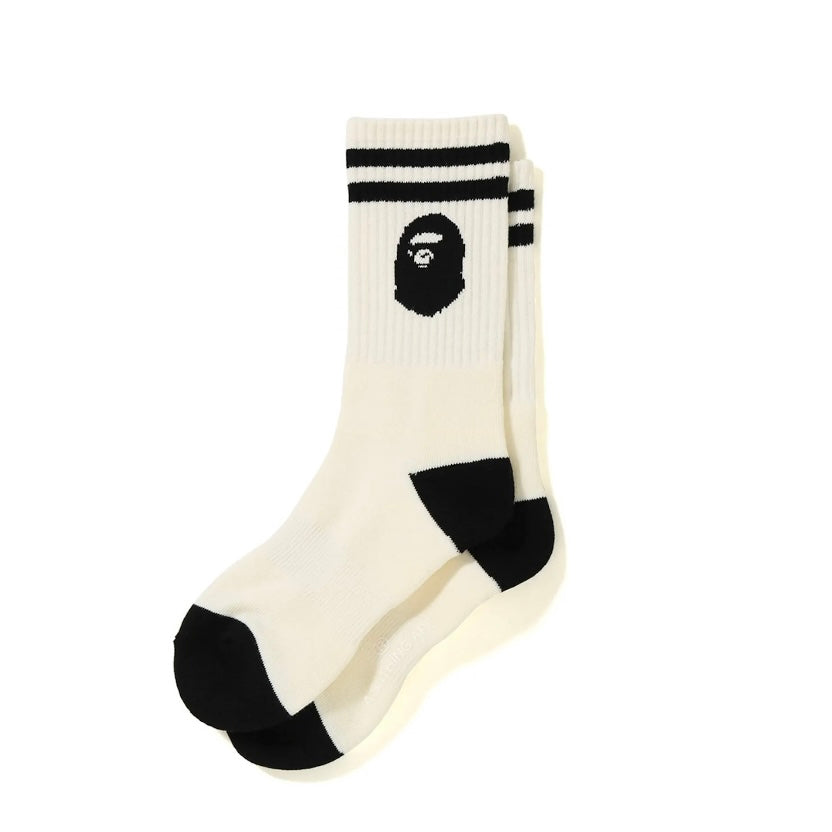 Bape Ape Head Socks White