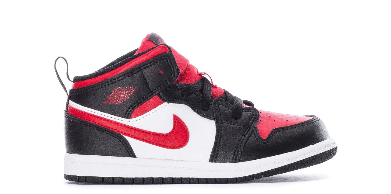 Jordan 1 Mid Black Fire Red (TD)