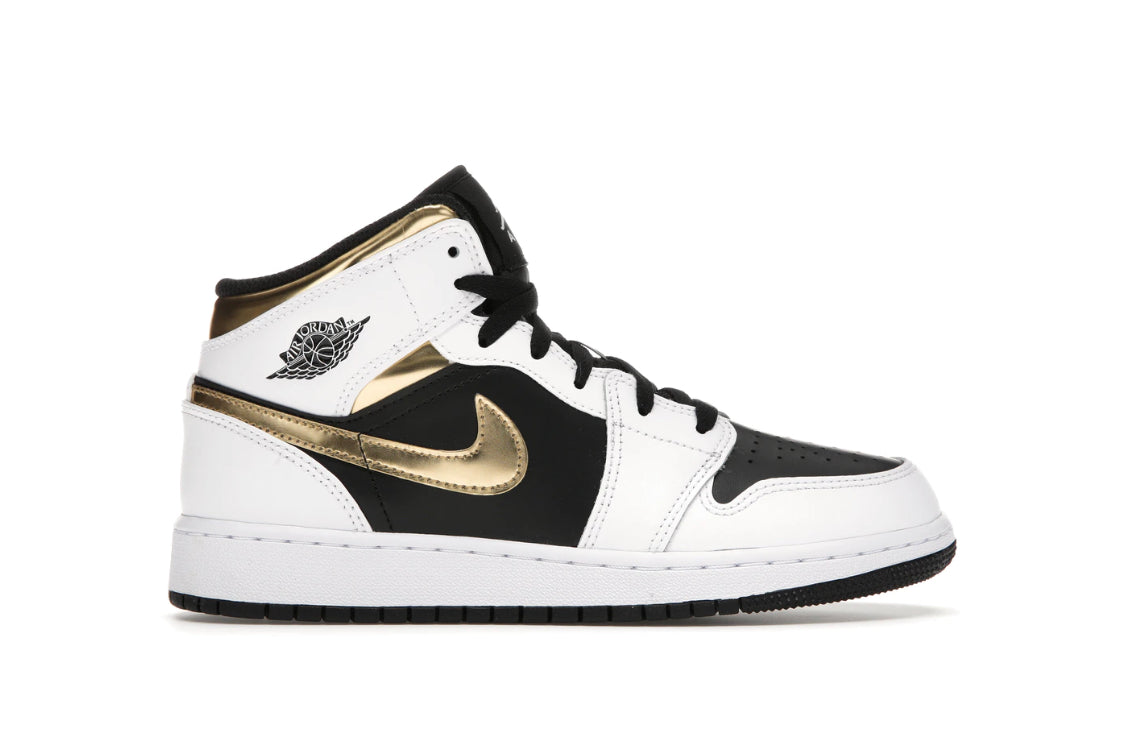 Jordan 1 Mid White Gold (Youth)