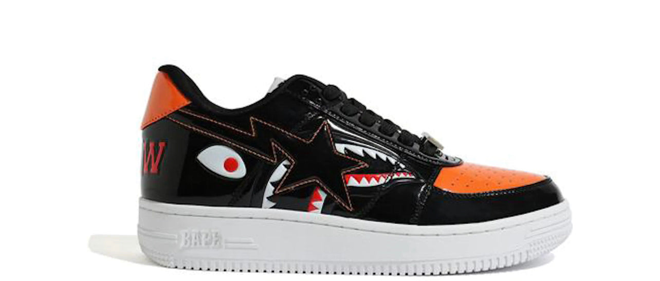 A Bathing Ape Bape Sta Low Mad Shark Black Orange (Men’s)