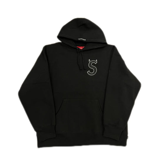 Supreme S Logo Hooded Sweatshirt Black