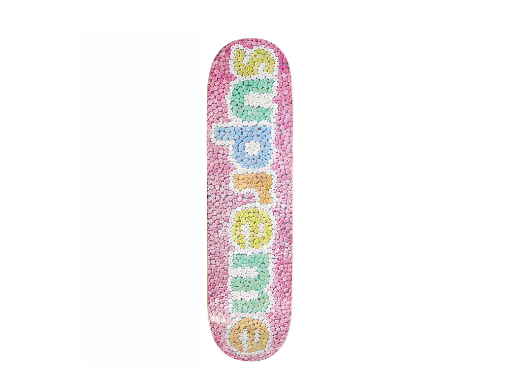 Supreme Candy Hearts Skateboard Deck Pink