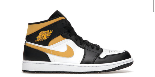 Jordan 1 Mid White Pollen Black (Men’s)
