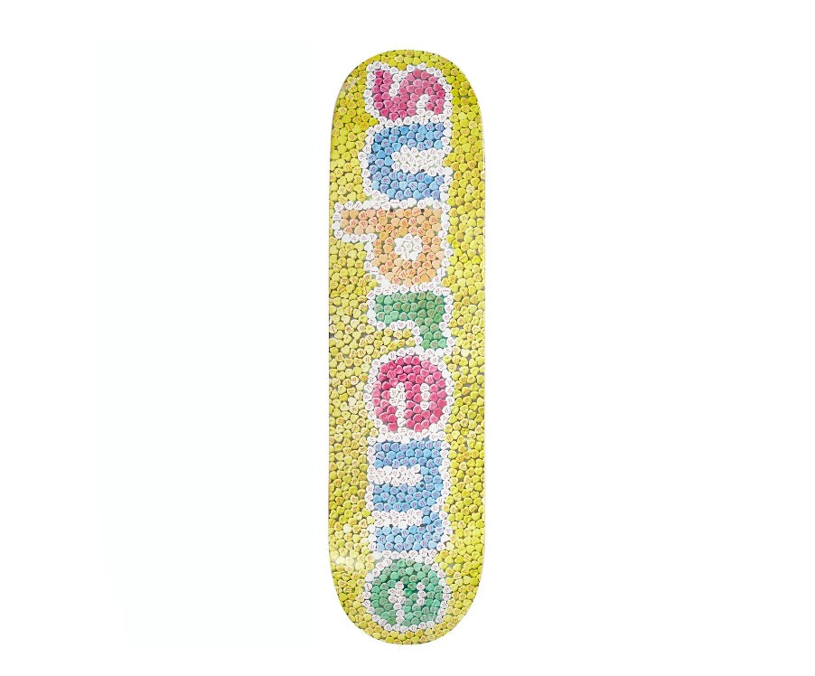 Supreme Candy Hearts Skateboard Deck Yellow