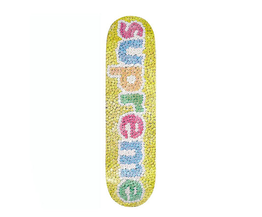 Supreme Candy Hearts Skateboard Deck Yellow