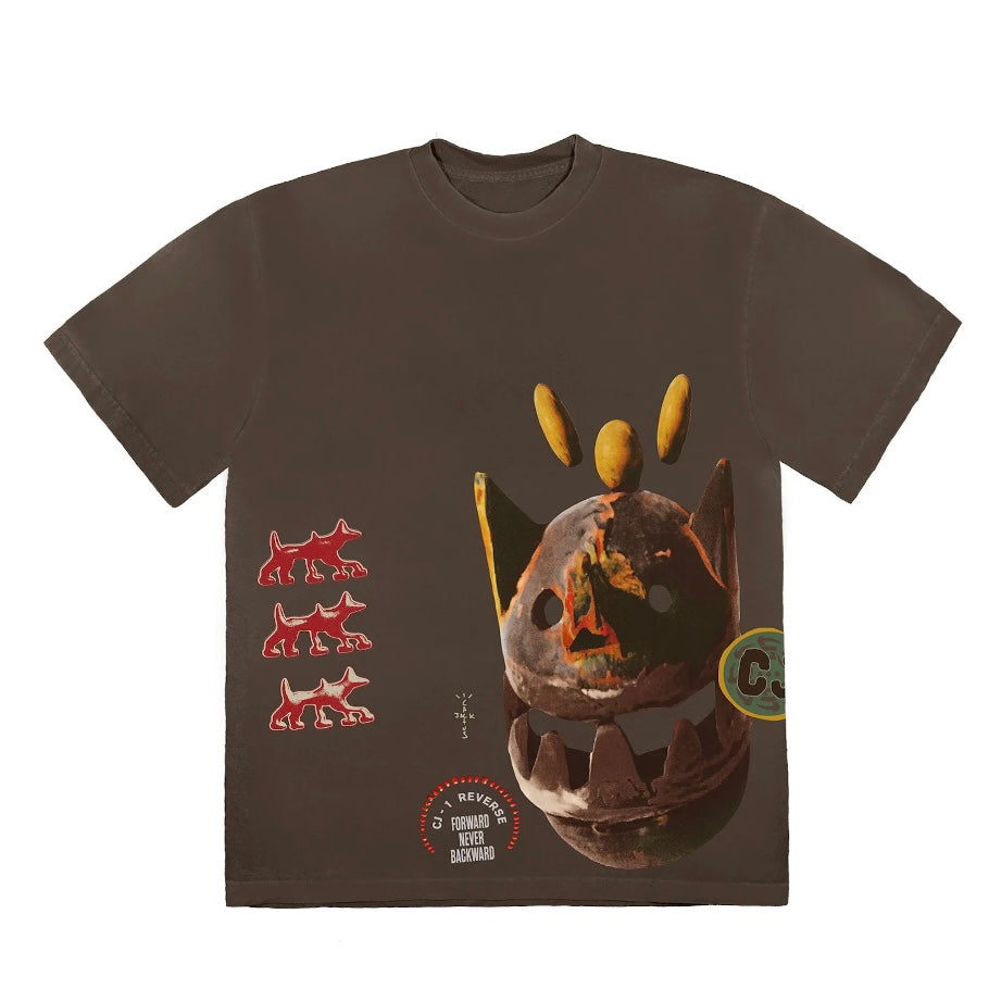 Travis Scott Never Backward T-Shirt Brown