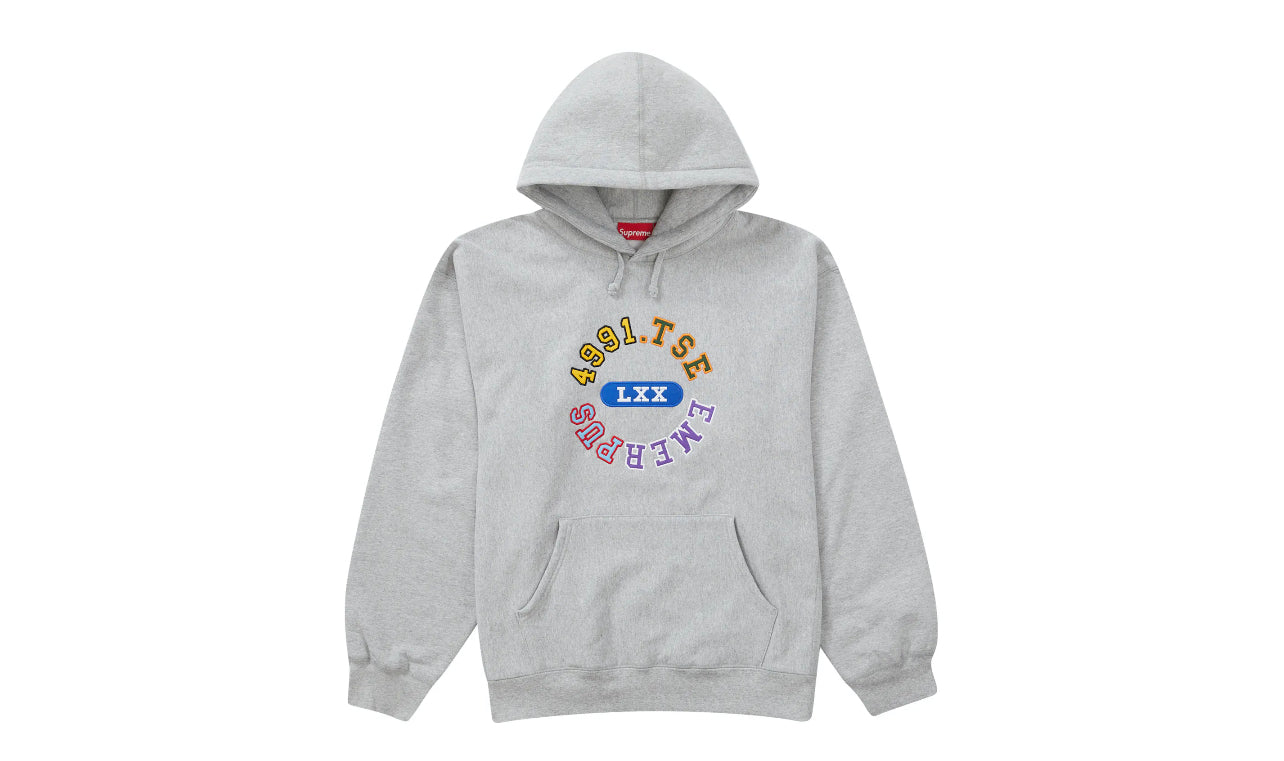 Supreme Reverse Hooded Sweatshirt Heather Grey