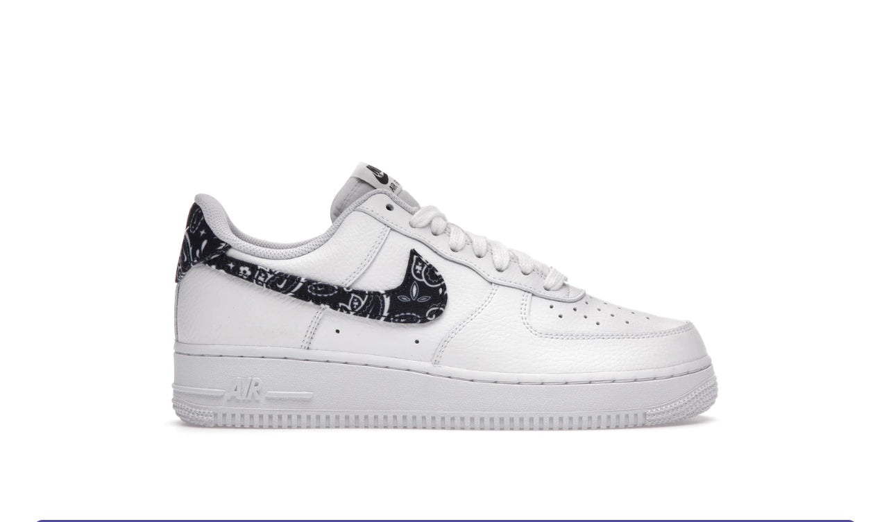 Nike Air Force 1 Low Paisley Black (Women’s) – TG Sneaks LLC